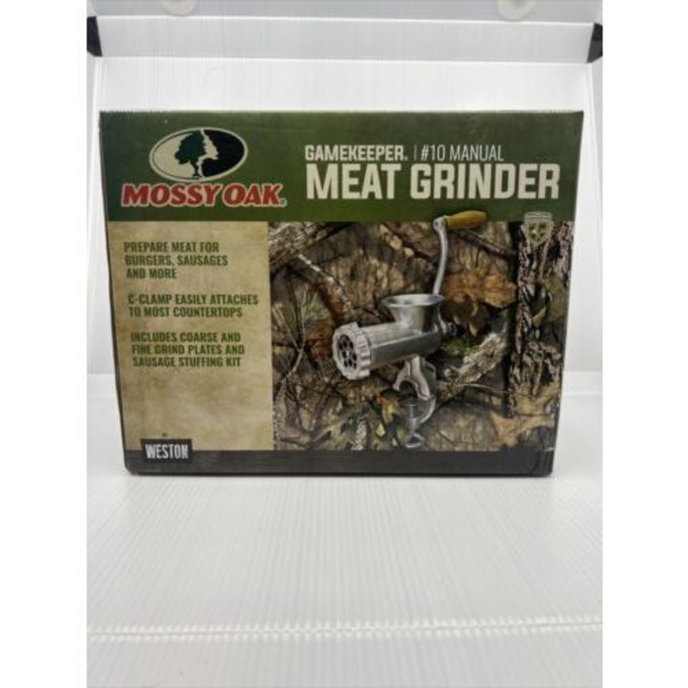 Weston Mossy Oak Manual Meat Grinder and Sausage Stuffer Gamekeeper Deer